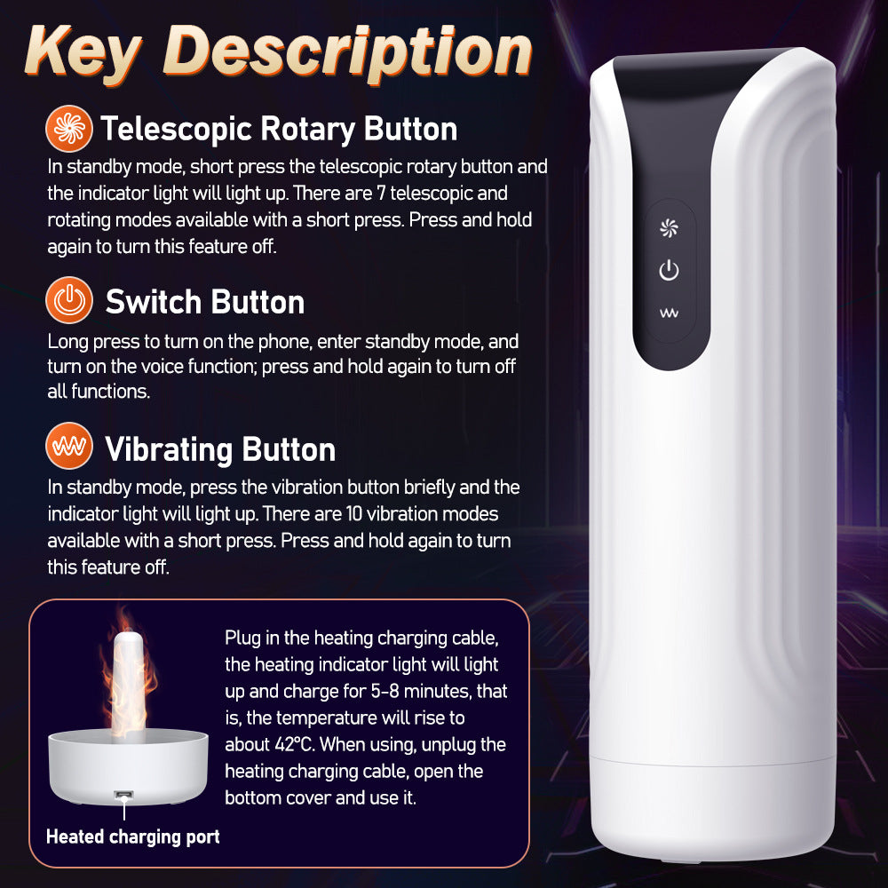 Automatic Male Masturbator Strong Vibration Stretching Vibration Heating