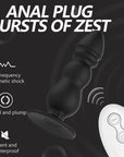 Wireless remote charging vibration silicone anal plug prostate massager