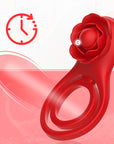 APP wireless remote control double ring penis ring penis exerciser couple rose vibrator