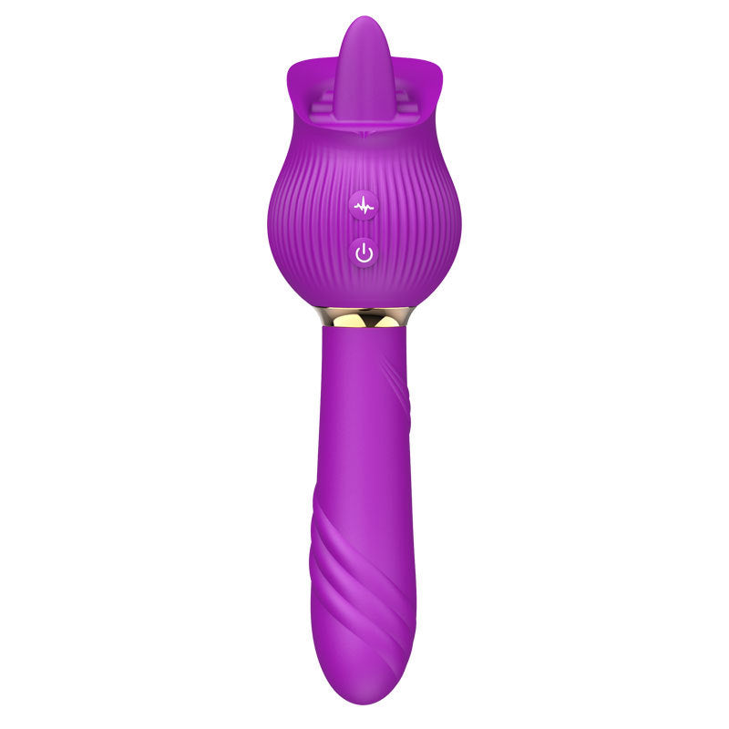 Aifia Rose Rose Vibrator Telescopic Vibrating Tongue Licking Two-in-One AV Stick