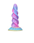 Special Shape Mixed Color Spiral Silicone Luminous Dildo Female Orgasm Masturbator