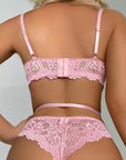Sexy Lace Lingerie Set for Women 2Piece Garter Belt & Corset