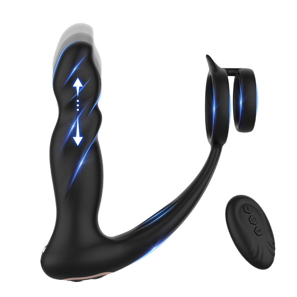 Wireless remote control prostate massager men's telescopic vibration remote control APP masturbator