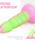 Brand new transparent mixed color luminous silicone dildo female manual masturbator