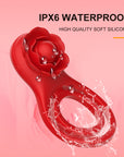 APP wireless remote control double ring penis ring penis exerciser couple rose vibrator