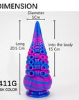 Alien double mixed color realistic dildo adult sex toy masturbator