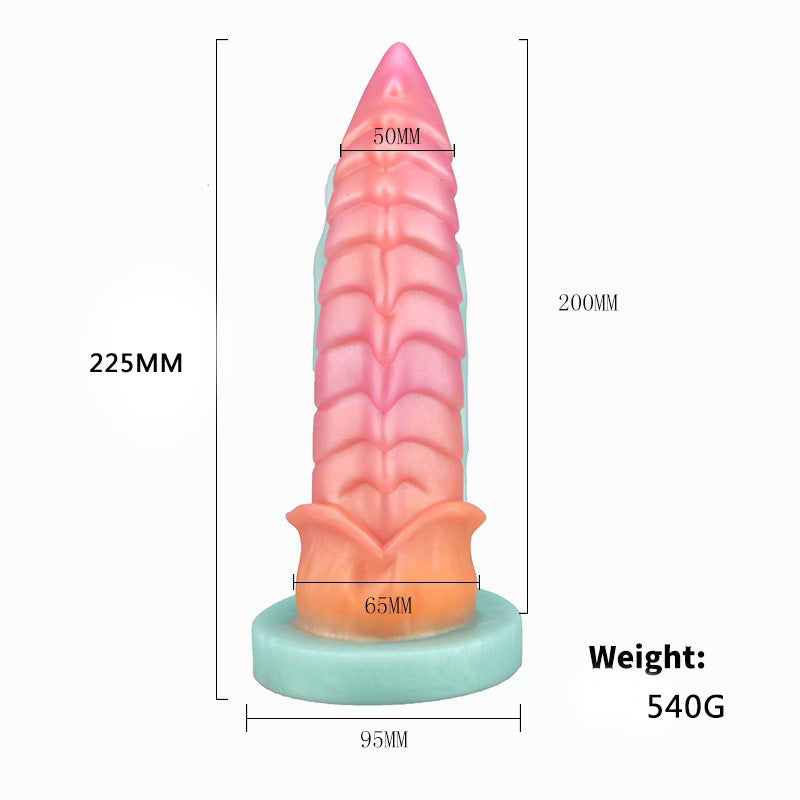 Special Shape Mixed Color Simulation Dildo Liquid Silicone Female Masturbator Adult Sex Toys