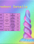 Special Shape Mixed Color Spiral Silicone Luminous Dildo Female Orgasm Masturbator