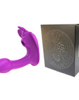 Wearable multi-frequency clitoral sucking vibrator female butterfly vibrator flirting massage stick