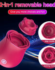 Sucking and Vibration 2 in 1 Portable Rose Vibrator Female Flirting G-spot Vibrator