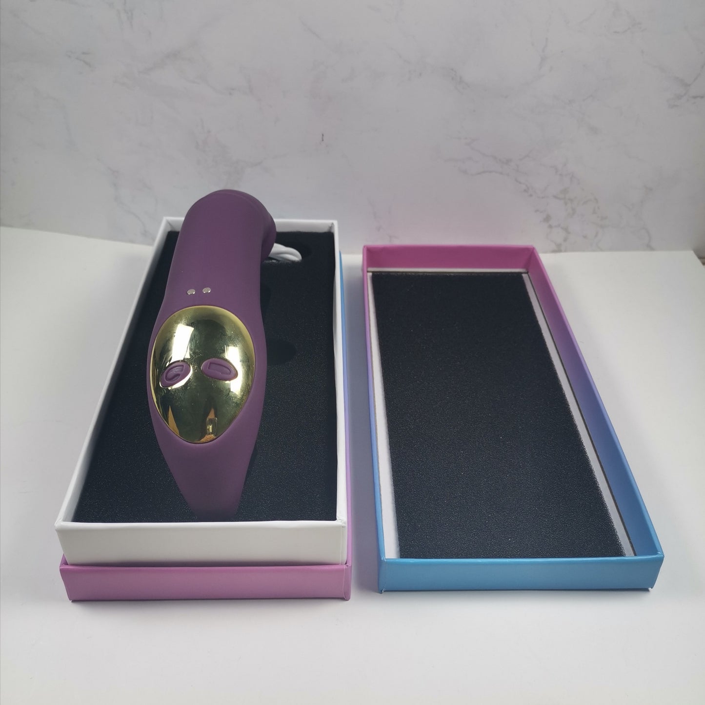 Double head C shape female vibrator dildo massage stick