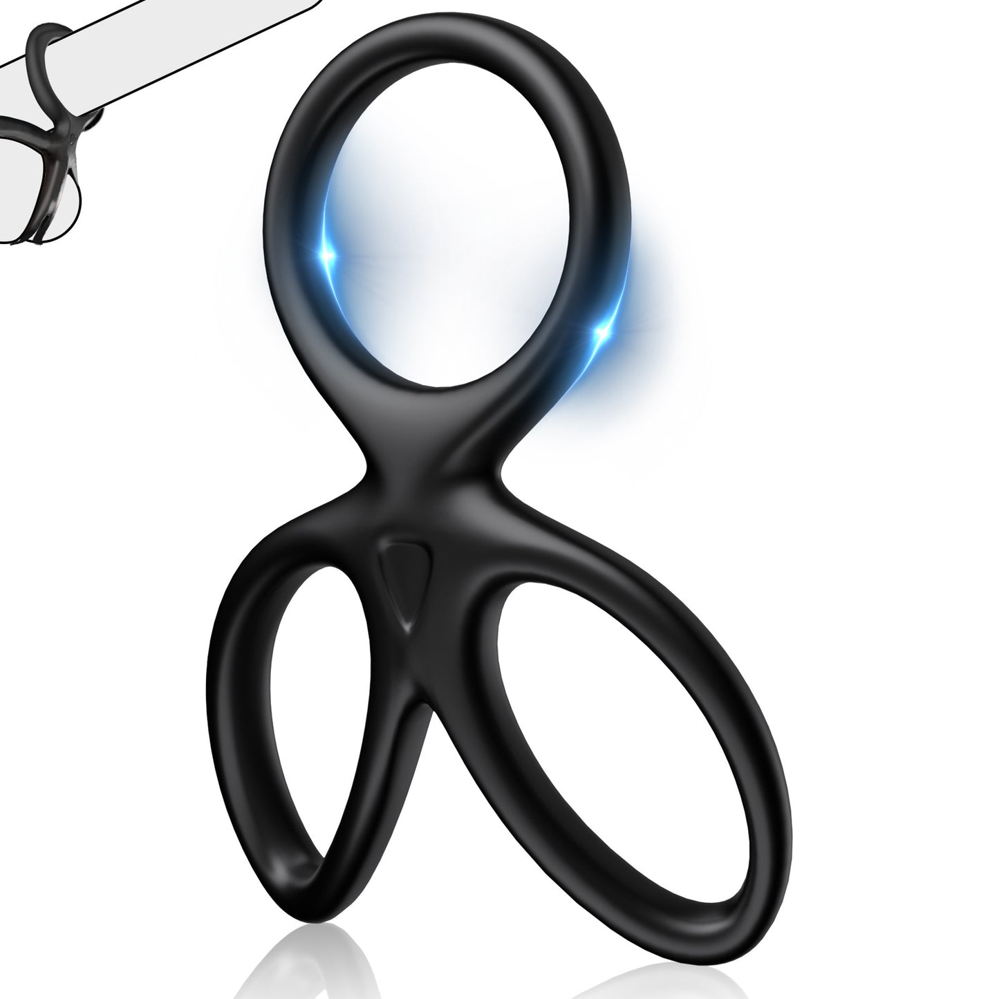 Lucky Love Triangle Lock Penis Ring Men's Triple Bondage Ring Couple Adult Sex Toys