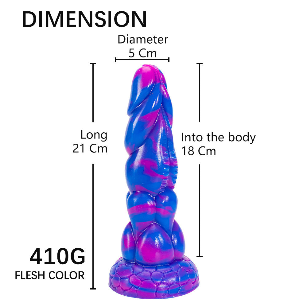 Alien double mixed color realistic dildo adult sex toy masturbator