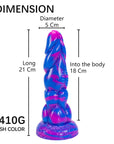 Alien double mixed color realistic dildo adult sex toy masturbator