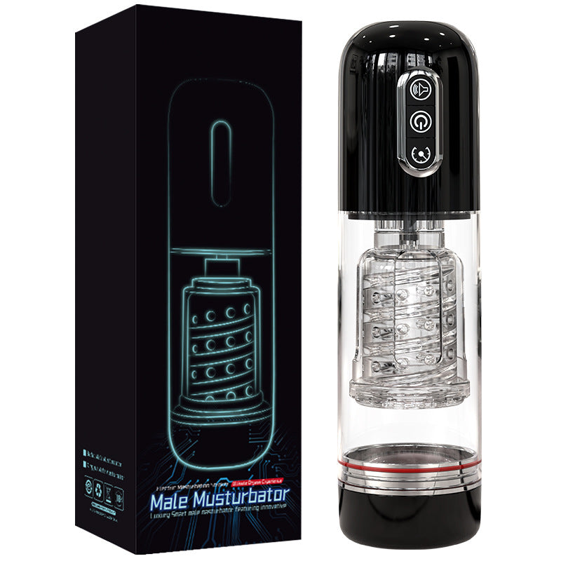 Fully automatic telescopic rotating masturbator male exerciser male adult massager