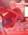 Three-ring APP controlled penis ring delay vibrator penis massage exerciser