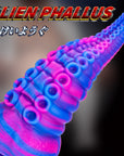 Alien double mixed color realistic dildo adult sex toy masturbator