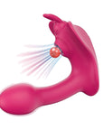 Wearable multi-frequency clitoral sucking vibrator female butterfly vibrator flirting massage stick