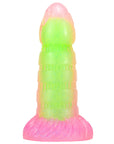 Brand new transparent mixed color luminous silicone dildo female manual masturbator