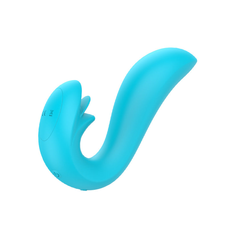 Tongue licking double head vibrator av stick female flirting vibrator