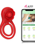APP wireless remote control double ring penis ring penis exerciser couple rose vibrator