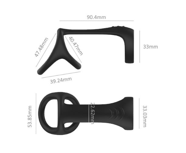 Silicone Delay Double Ring Penis Ring Couple Sex Toy Sex Supplies