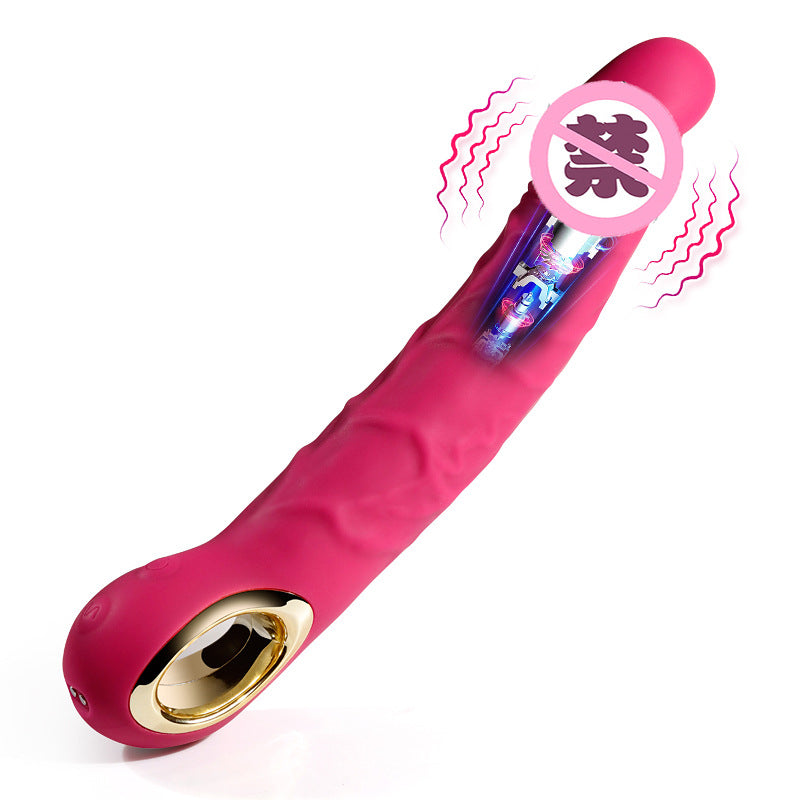 Rechargeable Lifelike Silicone Dildo 10 Frequency Silent Vibrator Sex Toy