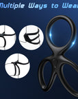Lucky Love Triangle Lock Penis Ring Men's Triple Bondage Ring Couple Adult Sex Toys
