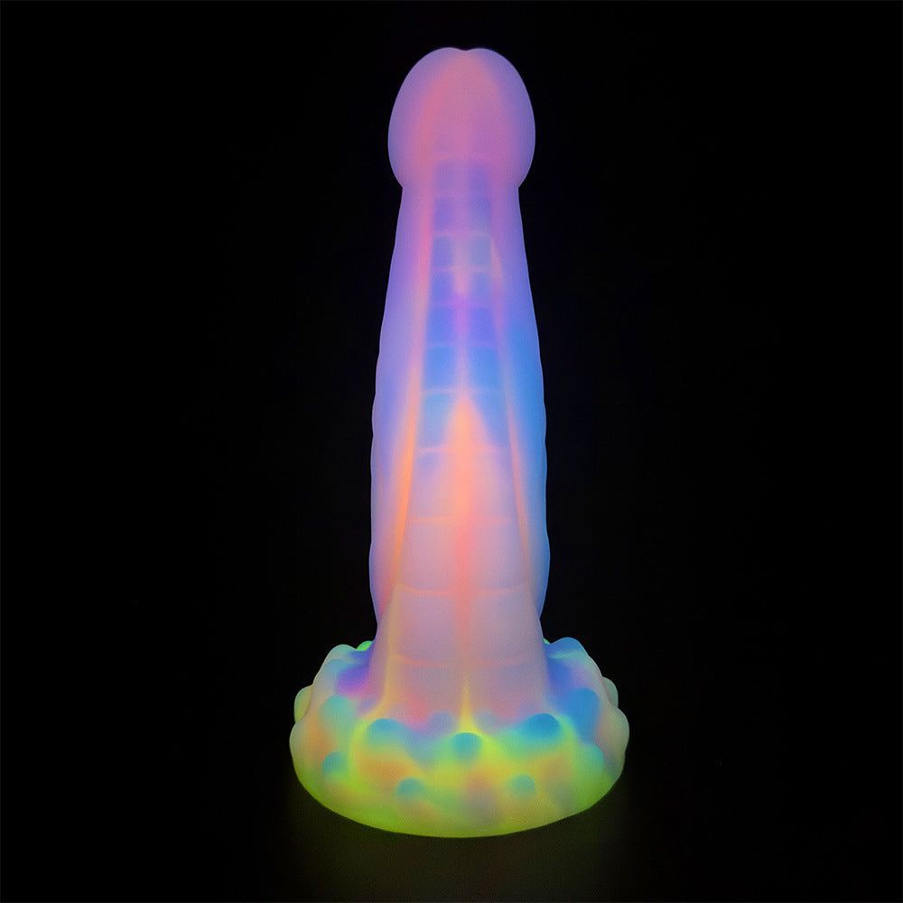 Cobra simulation special-shaped silicone soft meat luminous mixed color realistic dildo