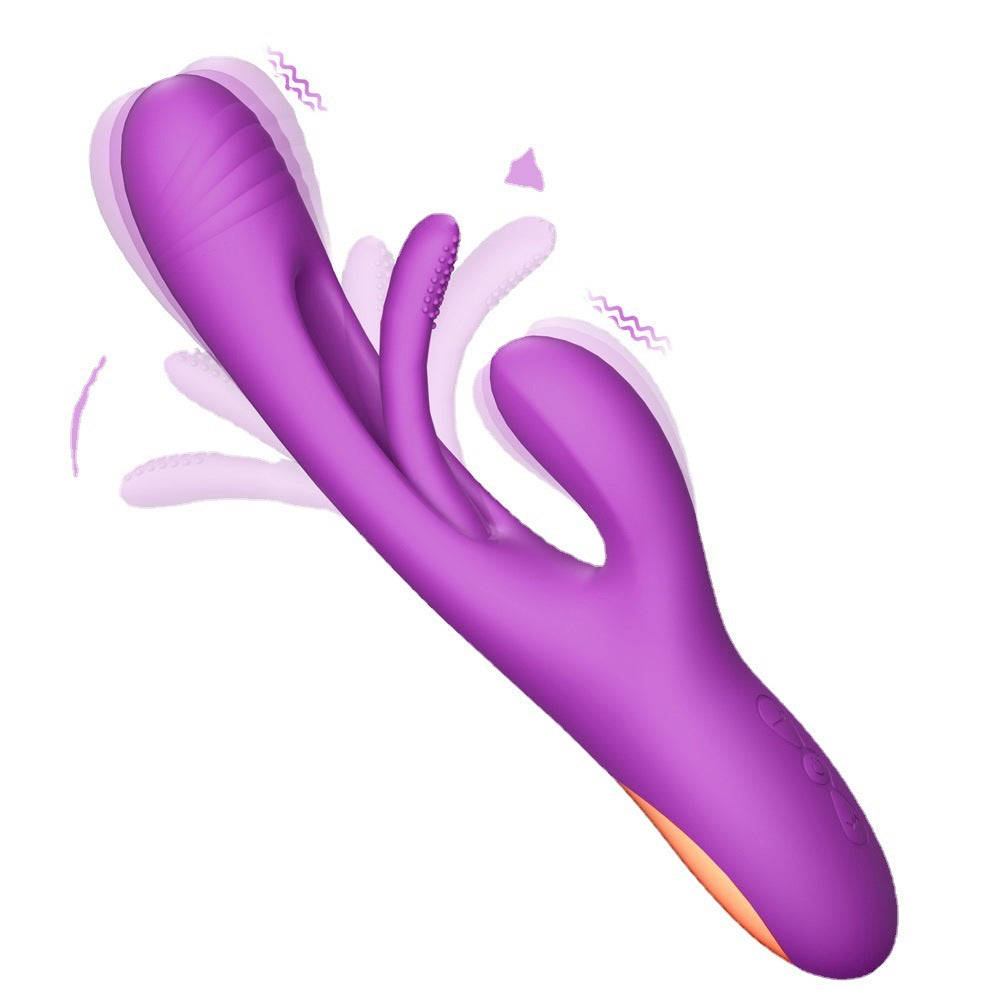 Female sucking and slapping G-spot vibrator