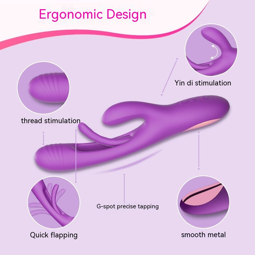 Female sucking and slapping G-spot vibrator