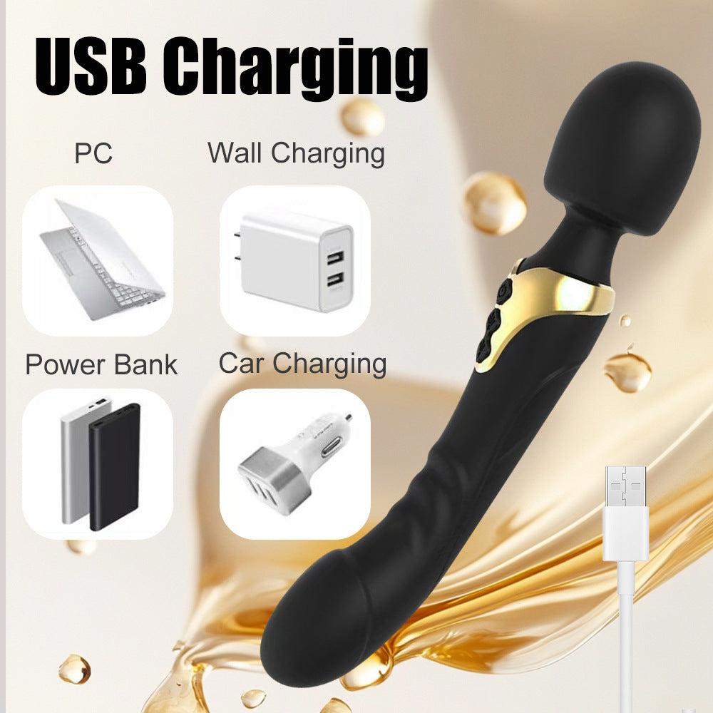 Powerful AV wand vibrator, 10 modes, vaginal G-spot stimulator, female masturbator