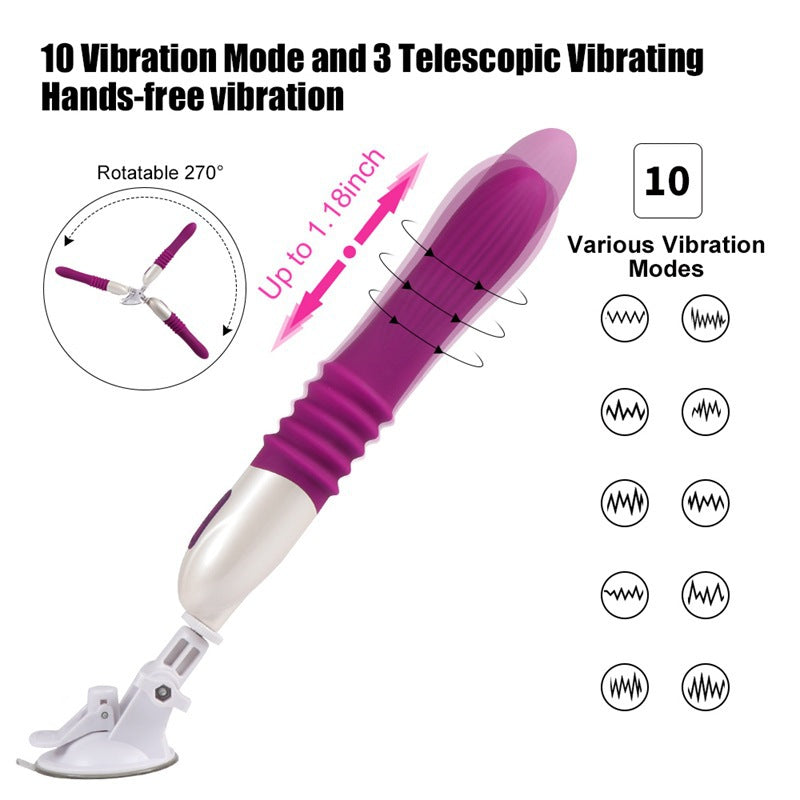 Mason Vibrator Female 10-frequency Vibrator Retractable AV Massager