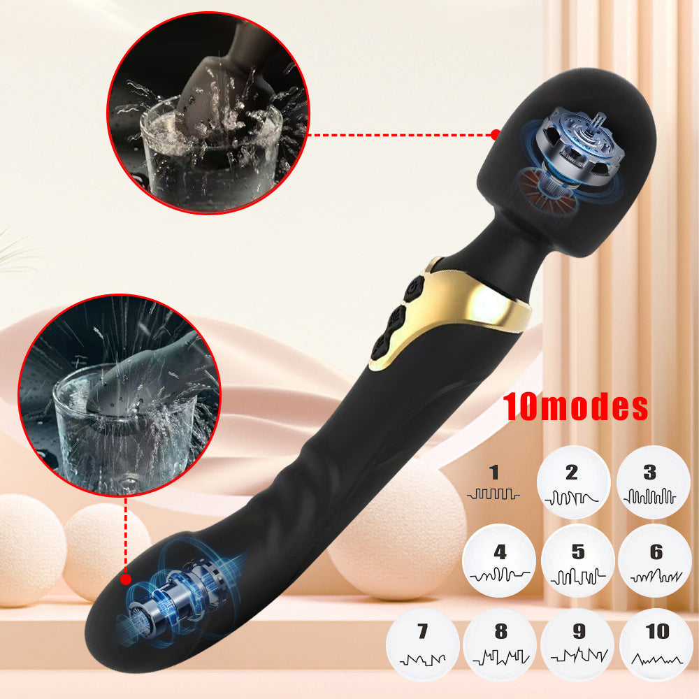 Powerful AV wand vibrator, 10 modes, vaginal G-spot stimulator, female masturbator