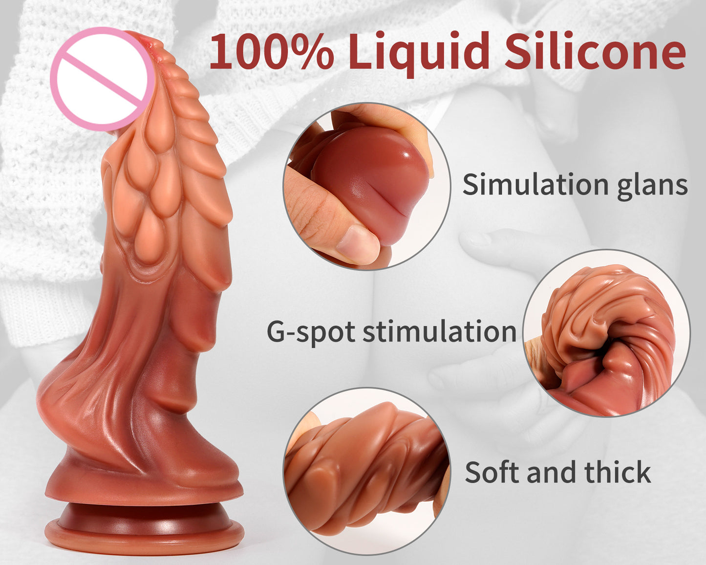 Unicorn Jade European and American Shaped Penis Simulation Oversized Dildo