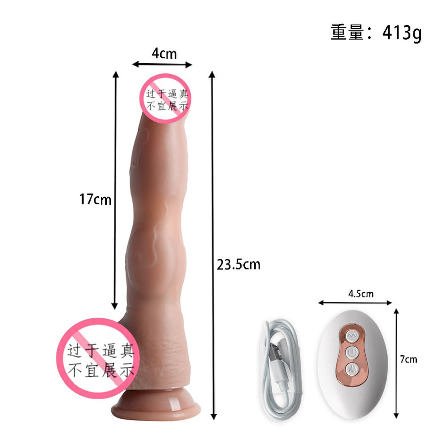 Realistic electric thrusting dildo with heating for adult female sex toys simulation masturbator