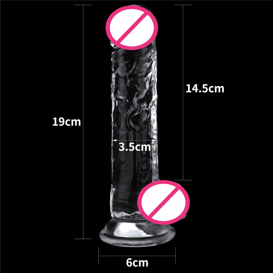 LOVETOY Women's Crystal Transparent Dildo Adult Female Masturbator