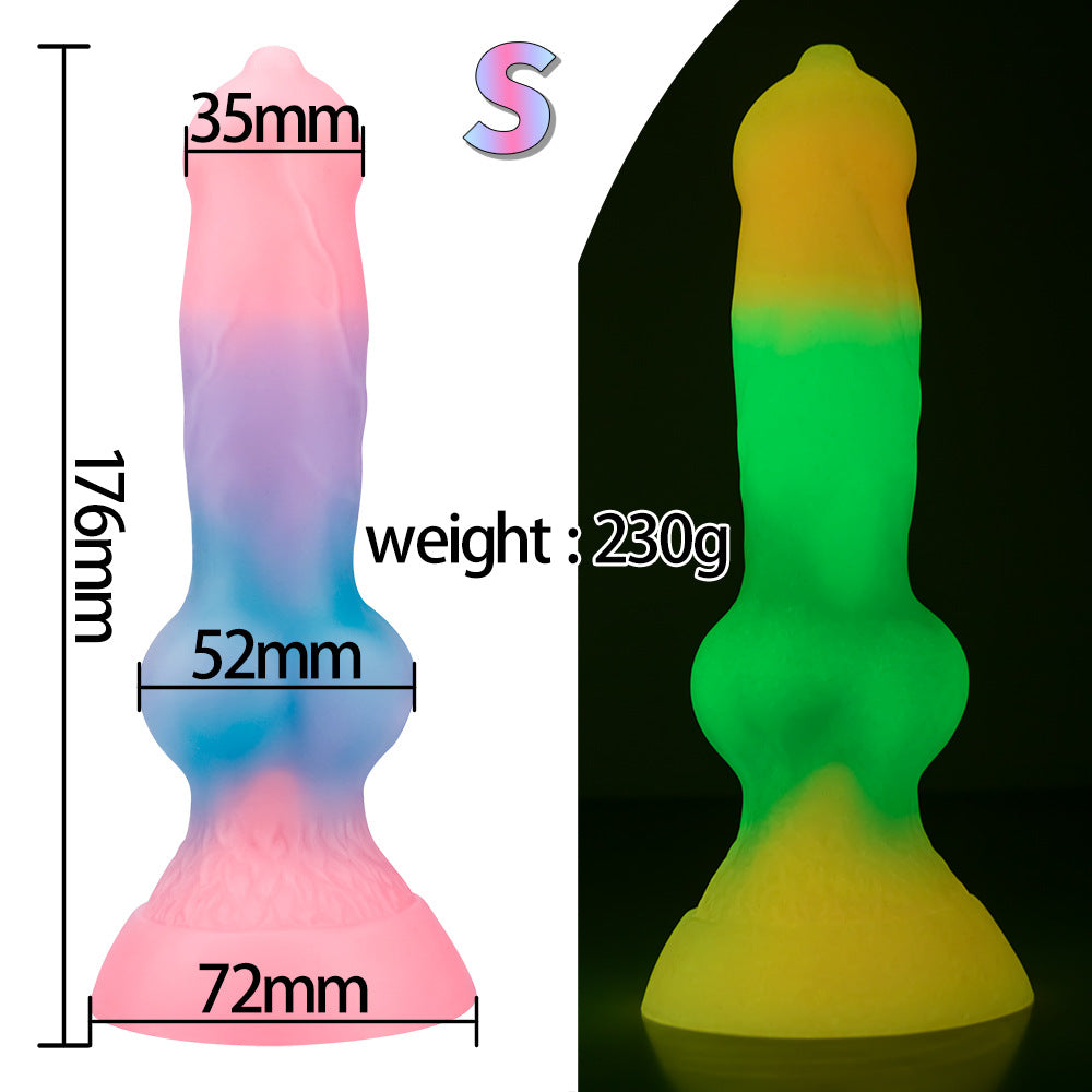 Luminous five-piece set mixed color large size simulation dildo alien artificial animal fantasy dildo