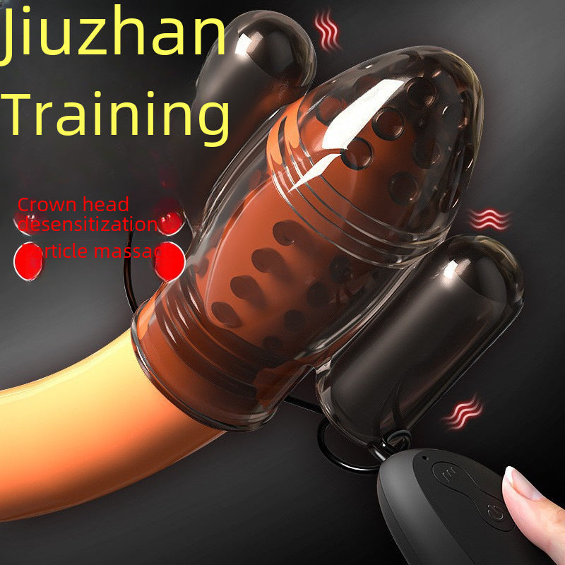 Men's desensitization exercise vibration massager men's masturbator training sex toy