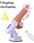 Fully automatic telescopic gun machine wireless remote control electric heating dildo