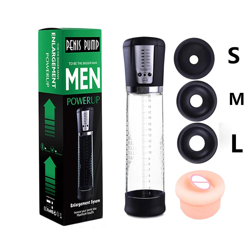 Charging all-in-one men's automatic airplane cup vacuum negative pressure erector pubic sucking stem stretching exercise masturbator