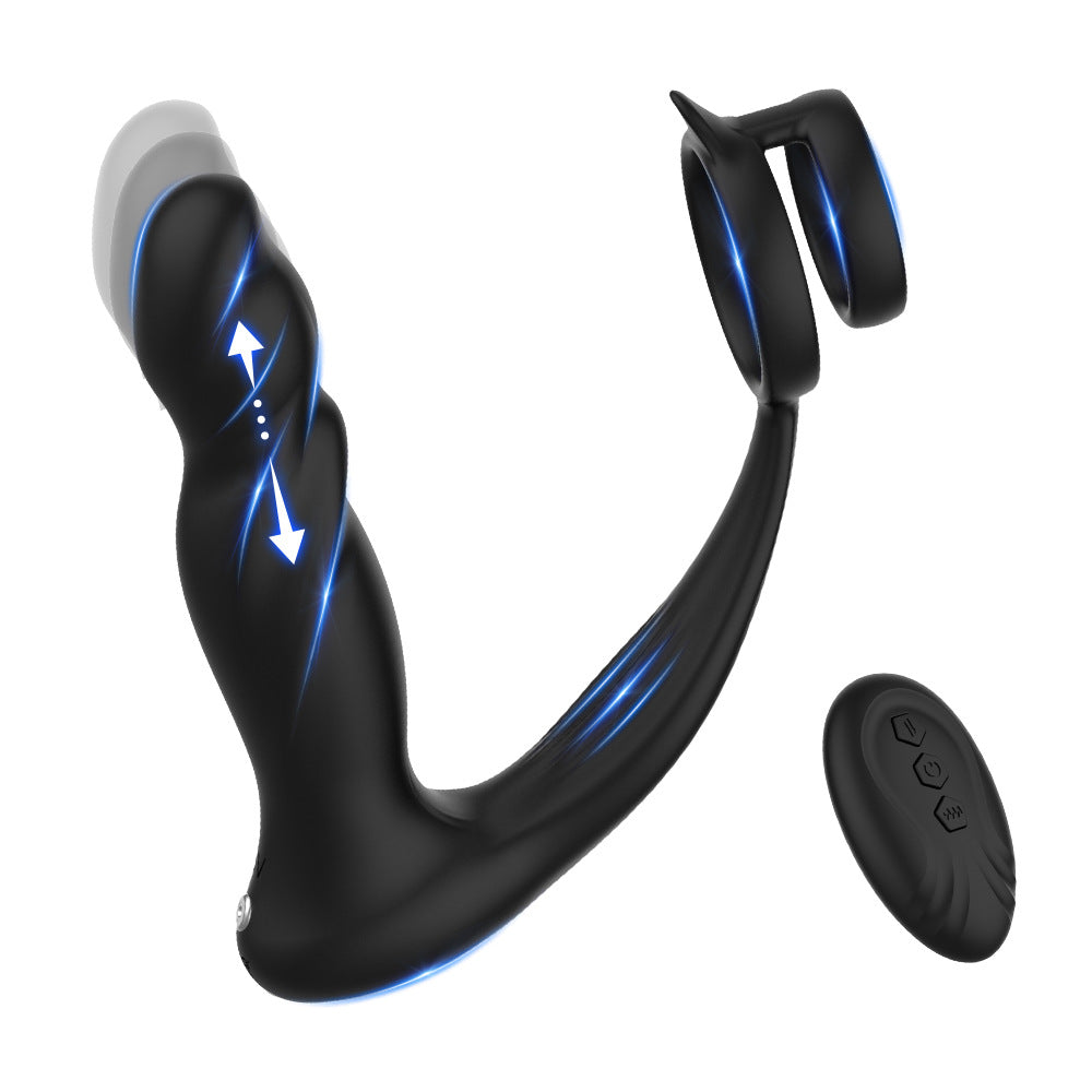 Wireless remote control prostate massager men's telescopic vibration remote control APP masturbator