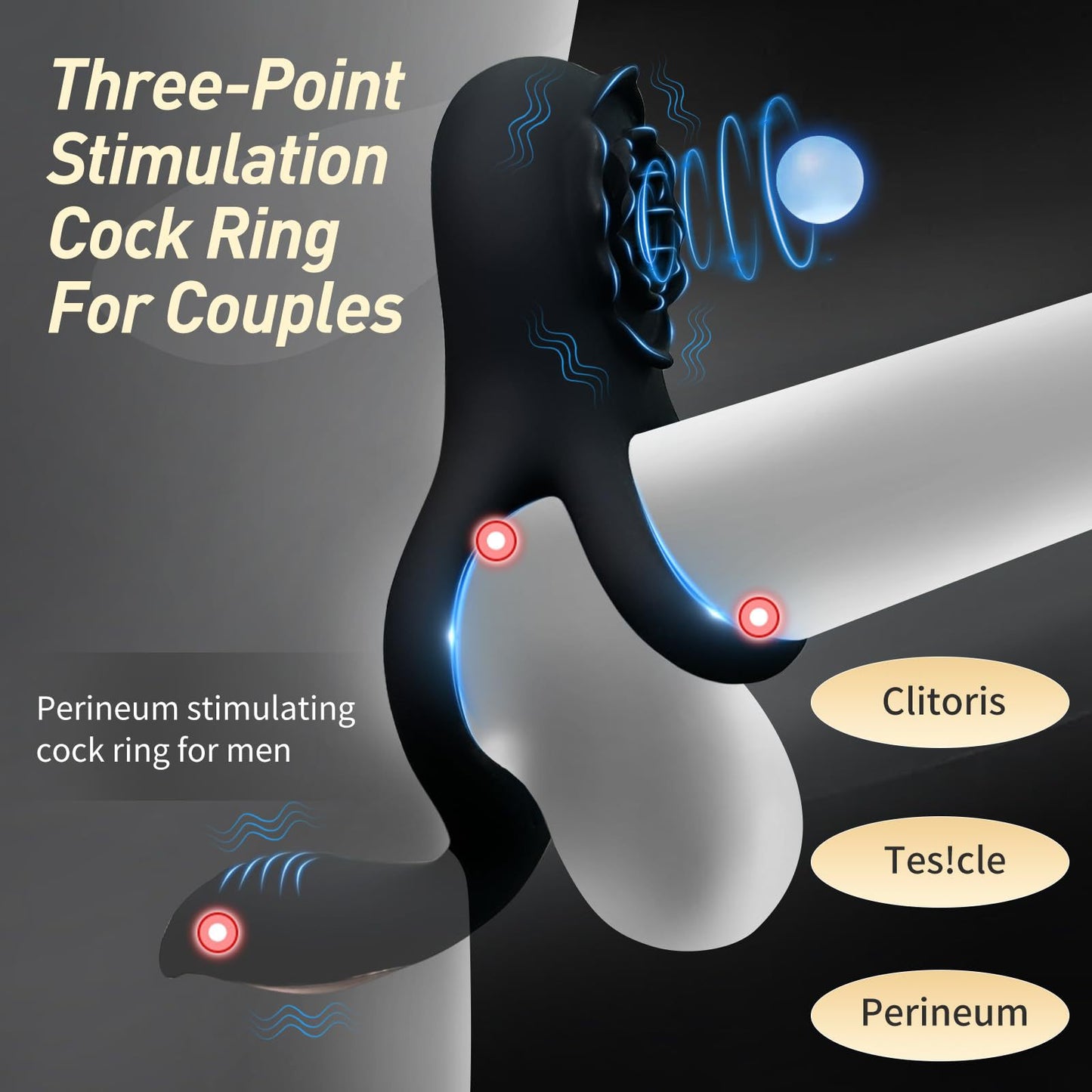 APP remote control vibration penis ring male resonator flirting couple vibrator