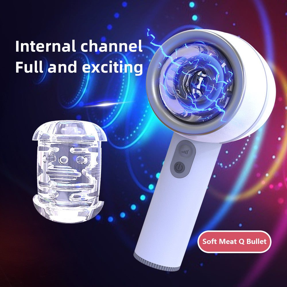 Handheld male automatic retractable juicer masturbator