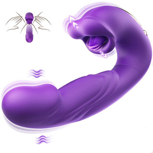 Adult female clitoral masturbation vibrator dual frequency massage stick