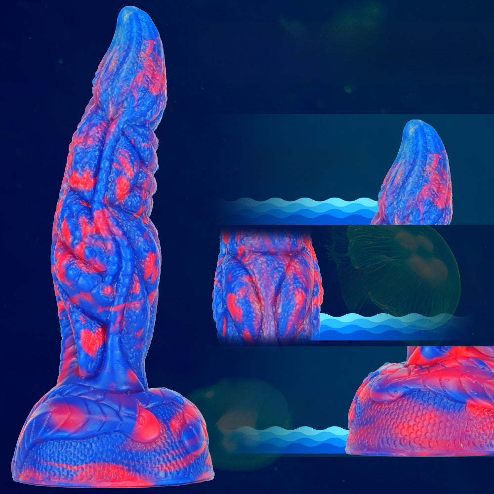 Flame beast mixed color liquid silicone super large realistic simulation dildo female masturbator