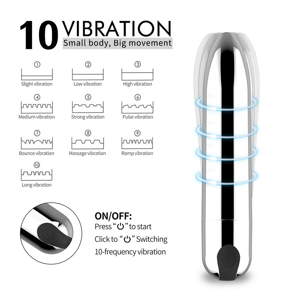 10 Frequency Mini USB Rechargeable Bullet Sex Female Vibrator Feminine Products Masturbation Massager Vibrator
