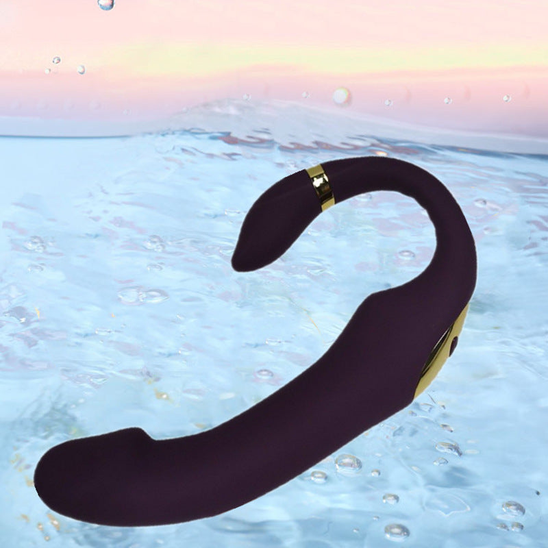 Double head C shape female vibrator dildo massage stick