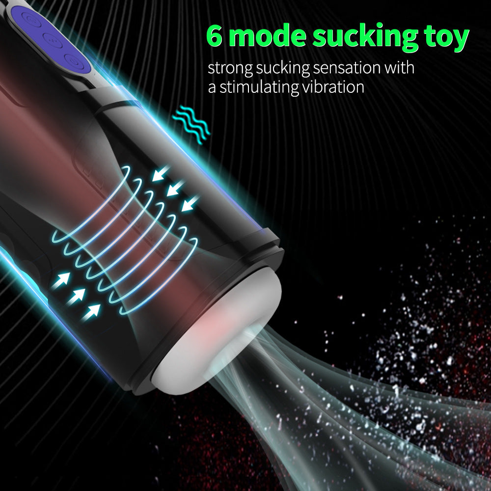 LEVETT oral sex masturbation cup electric rotating male penis exerciser