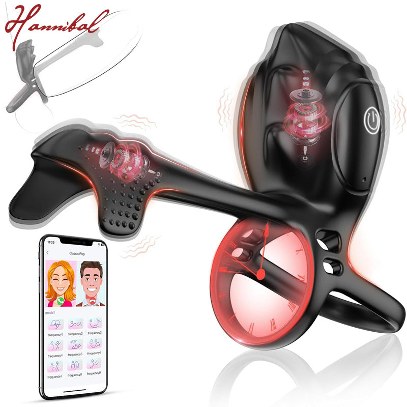 Hannibal Monster Cock Ring APP Controlled Penis Massage Vibrator Couples Sex Toy